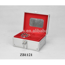 New aluminum jewellery box with ABS panel skin and a removable tray inside